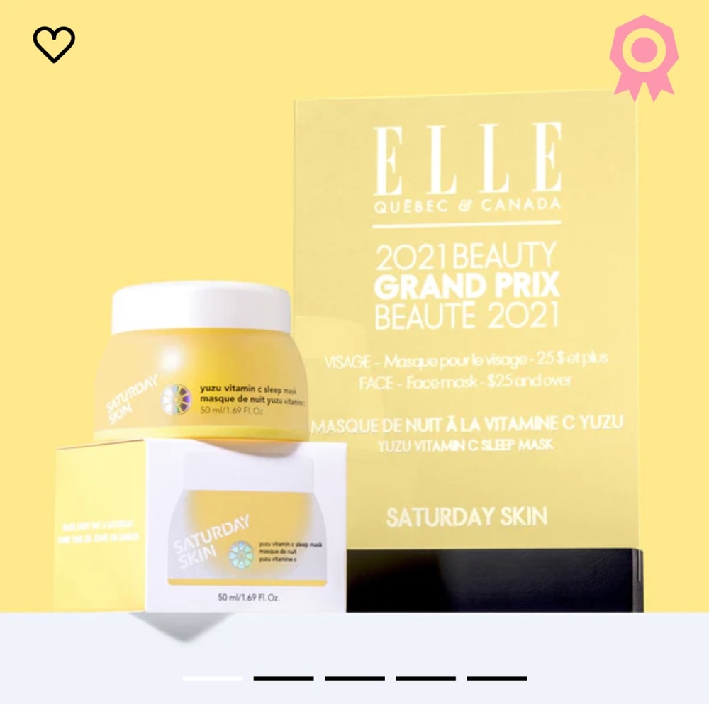 Saturday Skin yuzu vitamin c sleep mask